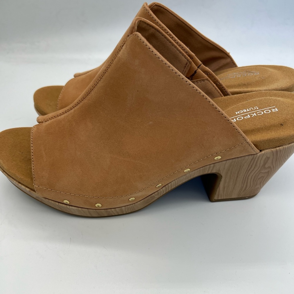 Rockport Tan Open-Toe Slide Sandals for Women - Picture 3 of 6